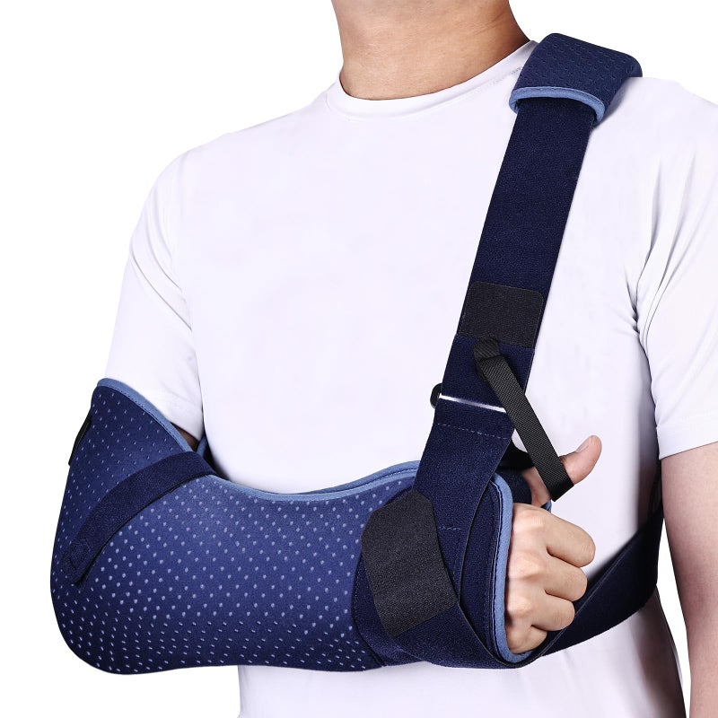 Willcom Arm Sling for Shoulder Injury with Waist Strap Immobilizer Brace Support for Sleeping Rotator Cuff SurgeryComfort Version Right Medium 28541 inch